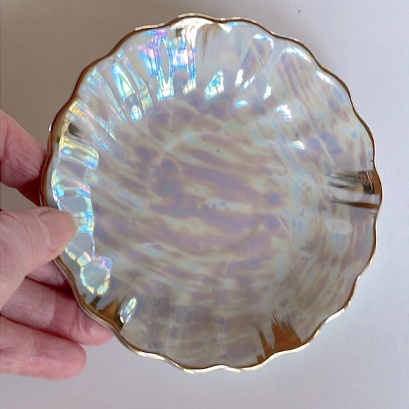 VTG Iridescent Blue Demitasse Cup & Saucer - Picture 2 of 6